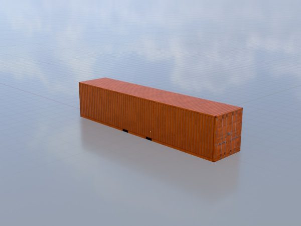 Schiffscontainer signalorange 40 Fuß
