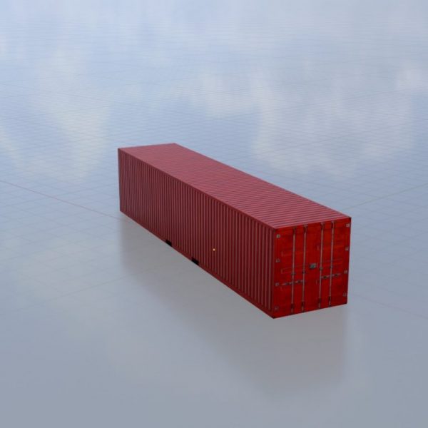 Schiffscontainer verkehrsrot 40 Fuß