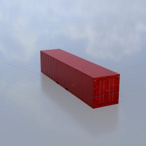 Schiffscontainer verkehrsrot 40 Fuß