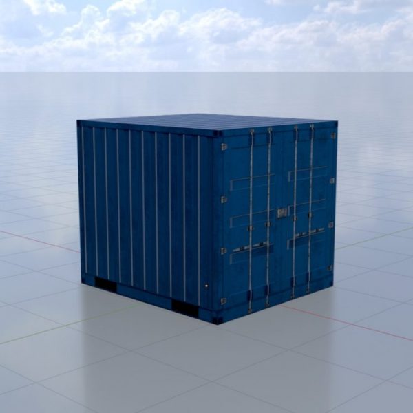 6-Fuss Schiffscontainer Enzianblau RAL 5010 Schiffscontainer enzianblau 6 Fuß