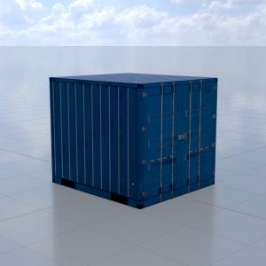 Shipping container gentian blue 6-foot