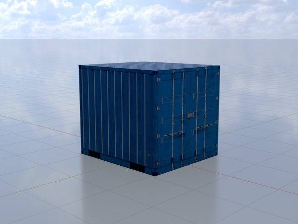 Schiffscontainer enzianblau 6 Fuß