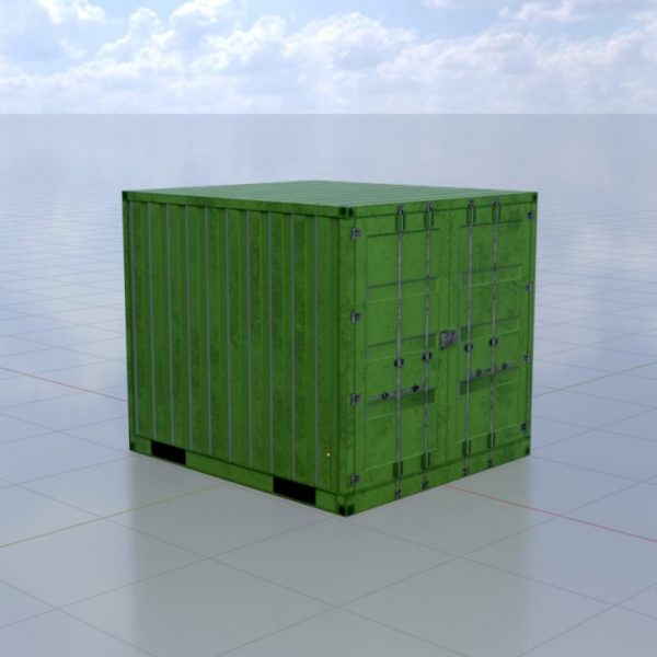 Schiffscontainer gelbgrün 6 Fuß