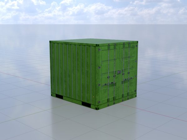 Schiffscontainer gelbgrün 6 Fuß