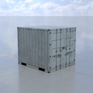 Shipping container light gray 6-foot