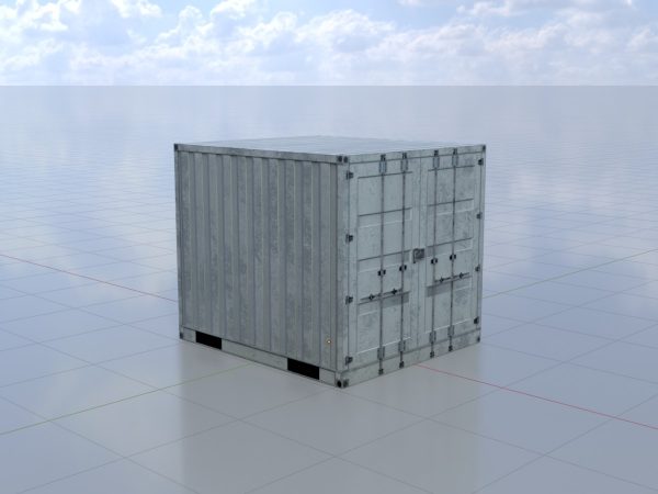 Schiffscontainer lichtgrau 6 Fuß