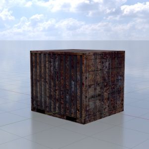Shipping container rusty 6-foot