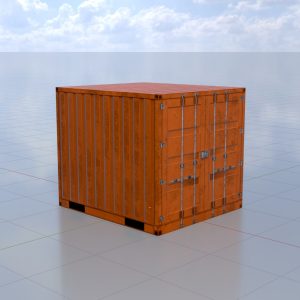 Shipping container signal orange 6-foot