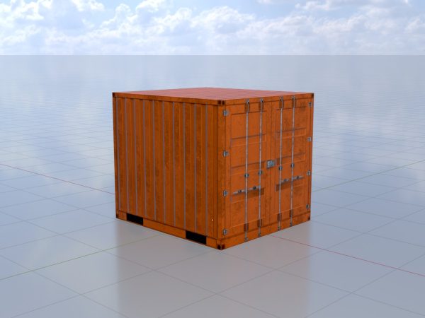 Schiffscontainer signalorange 6 Fuß