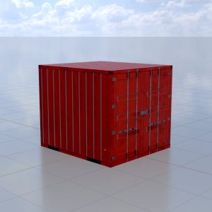 Shipping container traffic red 6-foot