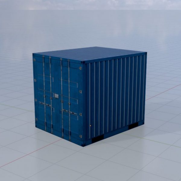 Schiffscontainer enzianblau 10 Fuß