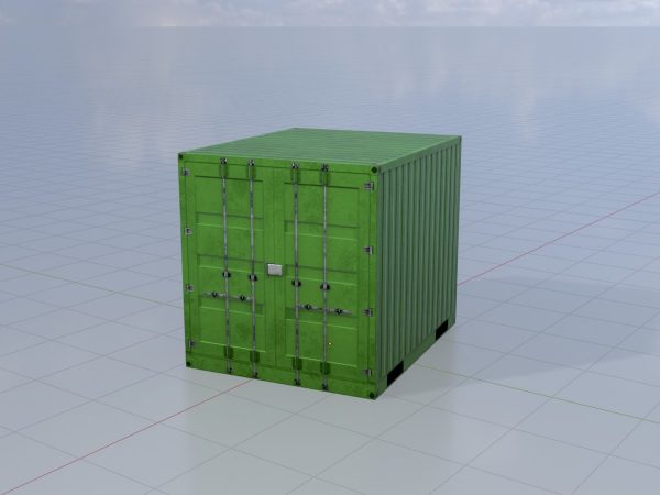 10-Fuss Schiffscontainer Gelbgruen RAL 6018