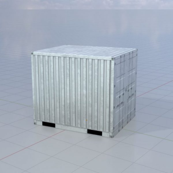 Schiffscontainer lichtgrau 10 Fuß
