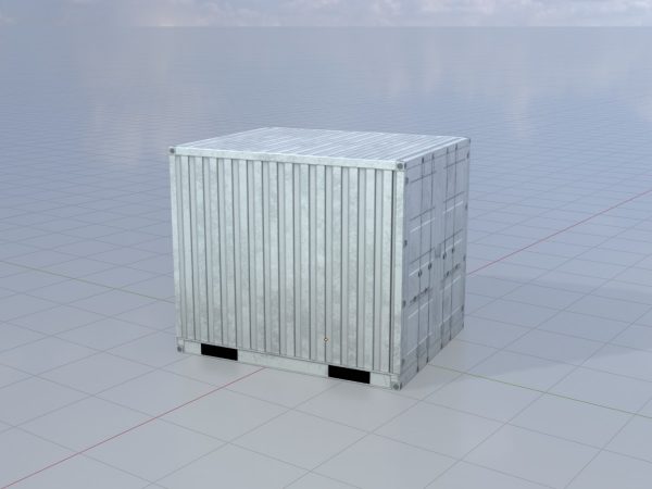 10-Fuss Schiffscontainer Lichtgrau RAL 7035