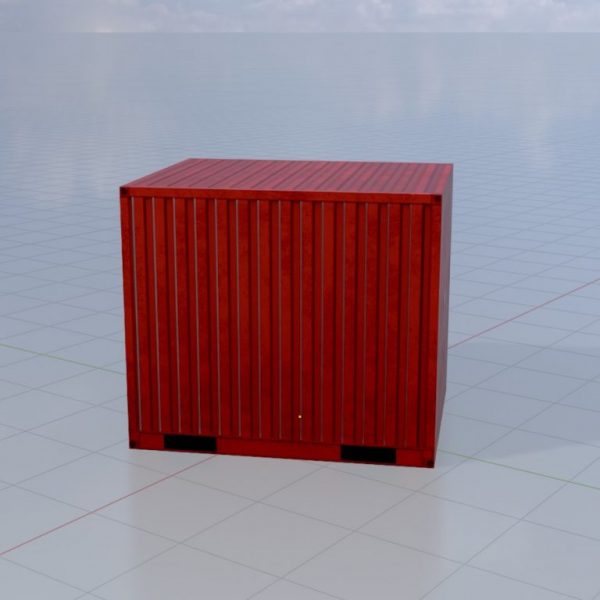 Schiffscontainer verkehrsrot 10 Fuß
