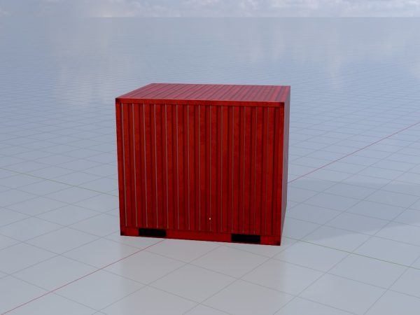 Schiffscontainer verkehrsrot 10 Fuß – Bild 2