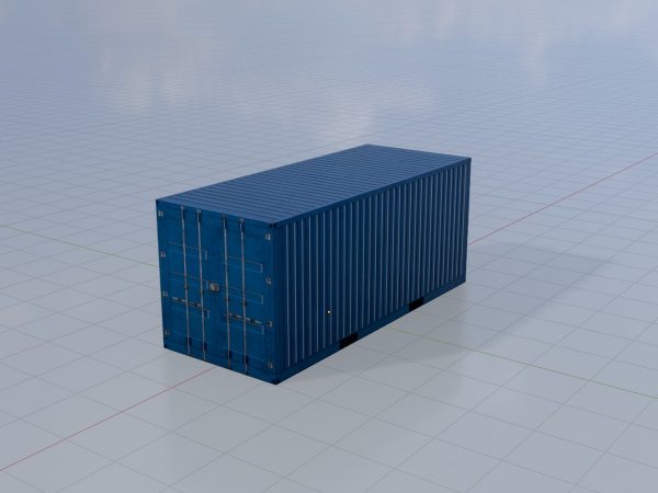 Schiffscontainer enzianblau 20 Fuß – Bild 2