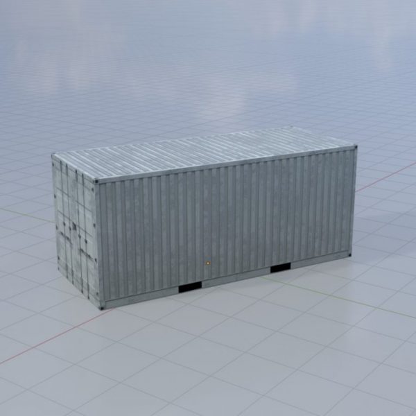 Schiffscontainer lichtgrau 20 Fuß