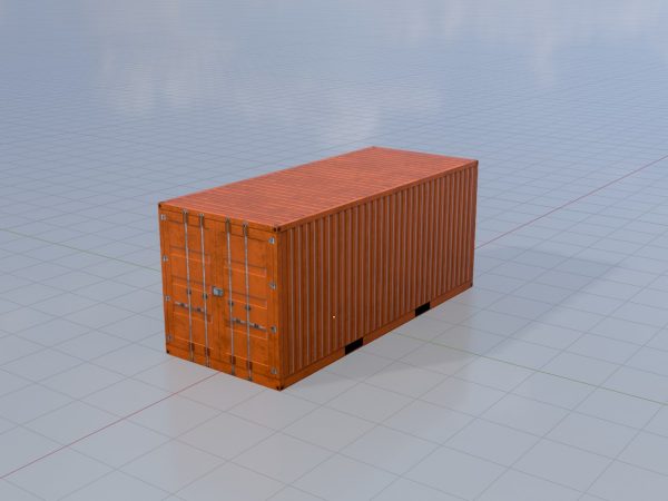 Schiffscontainer signalorange 20 Fuß – Bild 2