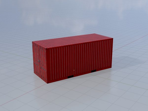 Schiffscontainer verkehrsrot 20 Fuß – Bild 2
