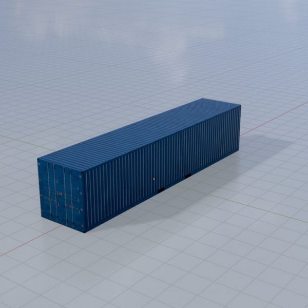 Schiffscontainer enzianblau 40 Fuß