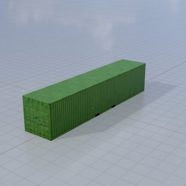 Schiffscontainer gelbgrün 40 Fuß