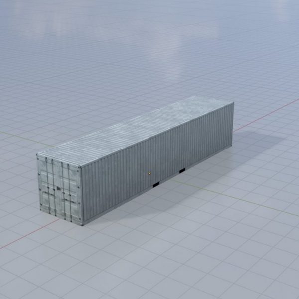 Schiffscontainer lichtgrau 40 Fuß