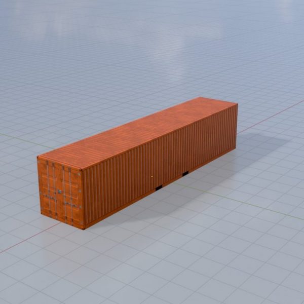 Schiffscontainer signalorange 40 Fuß