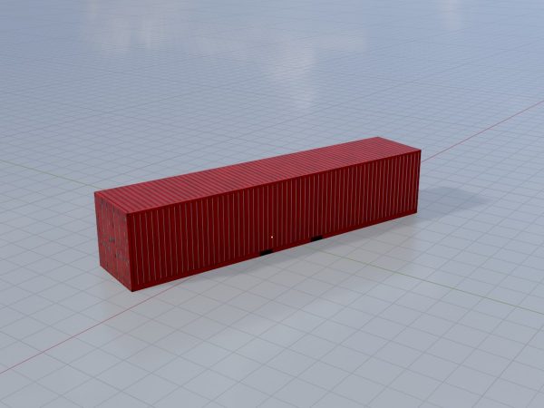 Schiffscontainer verkehrsrot 40 Fuß – Bild 2
