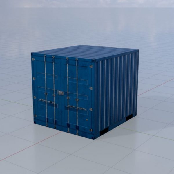 Schiffscontainer enzianblau 6 Fuß