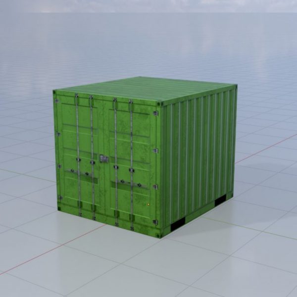 Schiffscontainer gelbgrün 6 Fuß