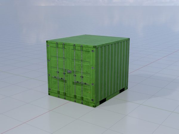 Schiffscontainer gelbgrün 6 Fuß – Bild 2