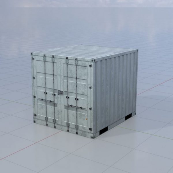 Schiffscontainer lichtgrau 6 Fuß