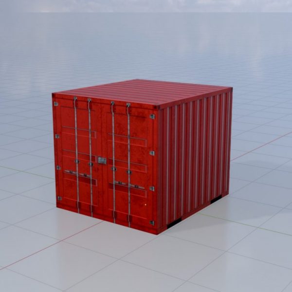 Schiffscontainer verkehrsrot 6 Fuß