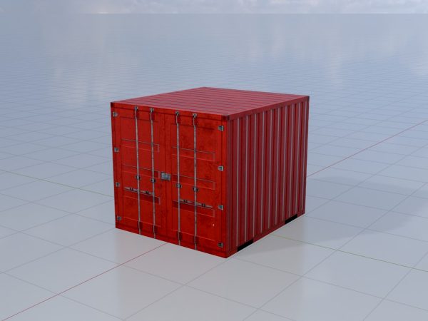 Schiffscontainer verkehrsrot 6 Fuß – Bild 2