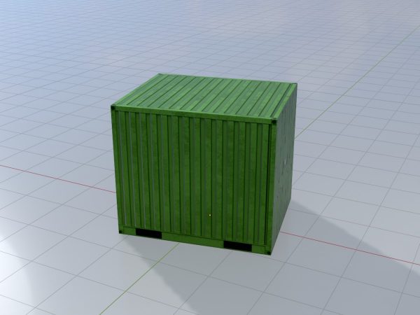 Schiffscontainer gelbgrün 10 Fuß – Bild 3