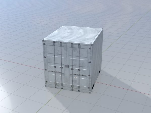 Schiffscontainer lichtgrau 10 Fuß – Bild 3
