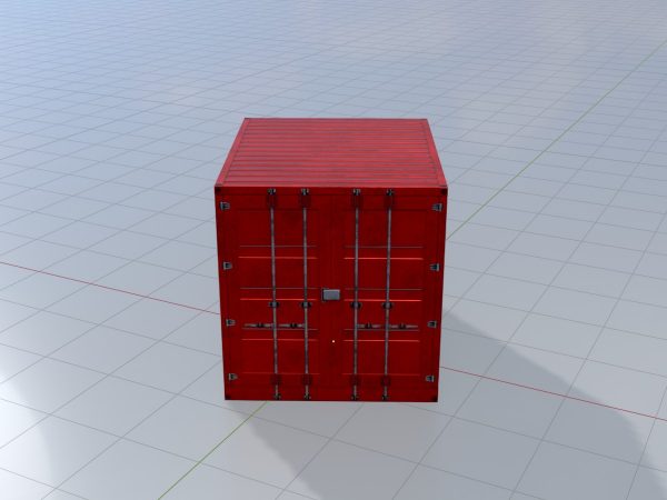 Schiffscontainer verkehrsrot 10 Fuß – Bild 3