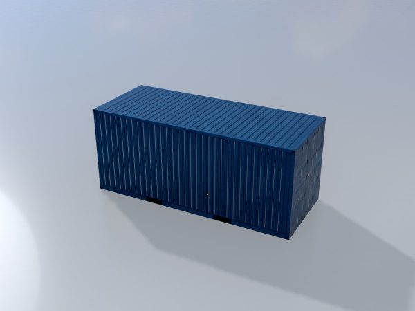 Schiffscontainer enzianblau 20 Fuß – Bild 3