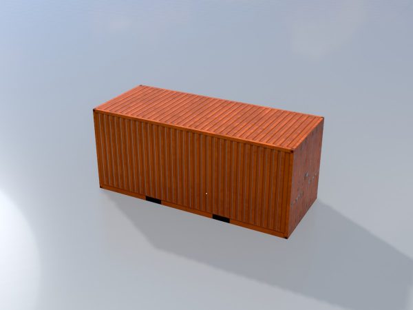 Schiffscontainer signalorange 20 Fuß – Bild 3