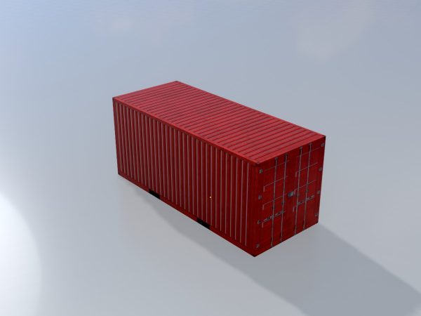 Schiffscontainer verkehrsrot 20 Fuß – Bild 3