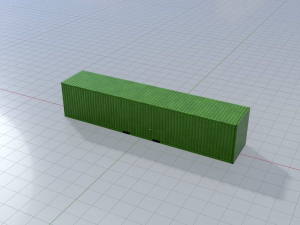 Schiffscontainer gelbgrün 40 Fuß – Bild 3