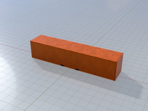 Schiffscontainer signalorange 40 Fuß – Bild 3
