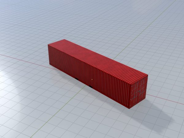 Schiffscontainer verkehrsrot 40 Fuß – Bild 3