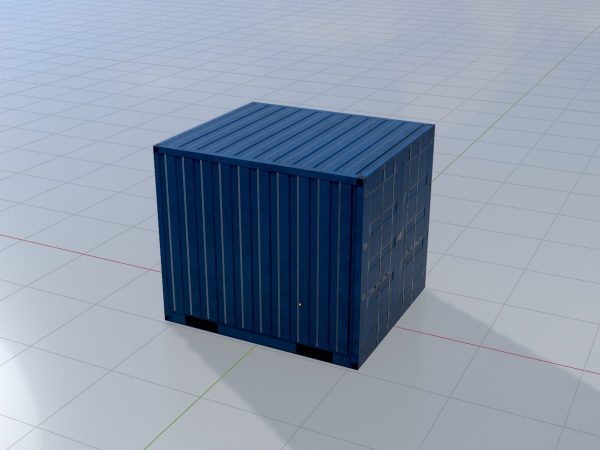 Schiffscontainer enzianblau 6 Fuß – Bild 3