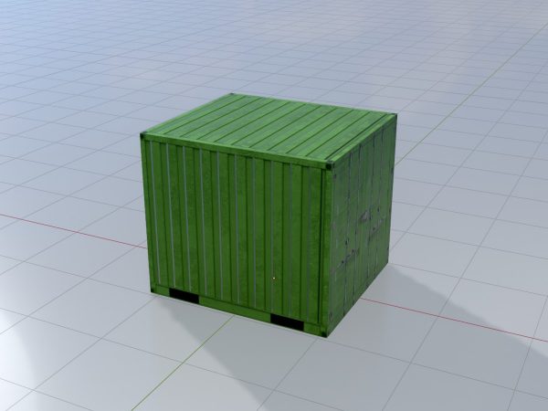 Schiffscontainer gelbgrün 6 Fuß – Bild 3