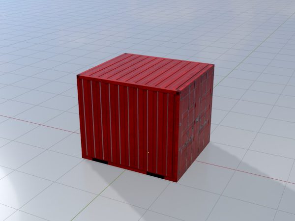Schiffscontainer verkehrsrot 6 Fuß – Bild 3