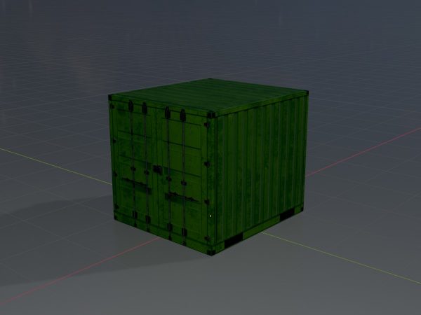 Schiffscontainer gelbgrün 6 Fuß – Bild 4