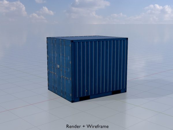 Schiffscontainer enzianblau 10 Fuß – Bild 5