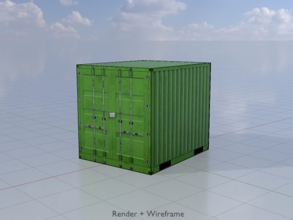 Schiffscontainer gelbgrün 10 Fuß – Bild 5